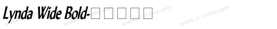 Lynda Wide Bold字体转换